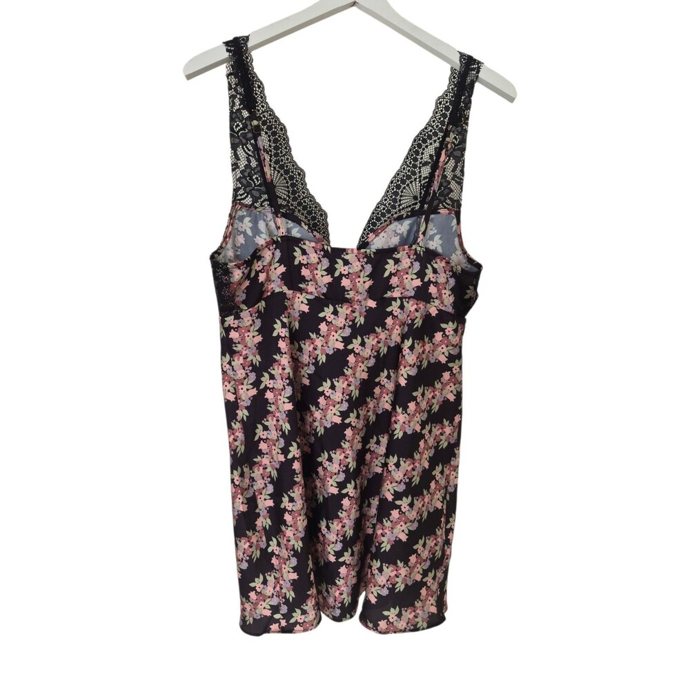 New Intimately Free People Chemise Women's Sz Medium Black Lace Floral Print $98 - Picture 9 of 16